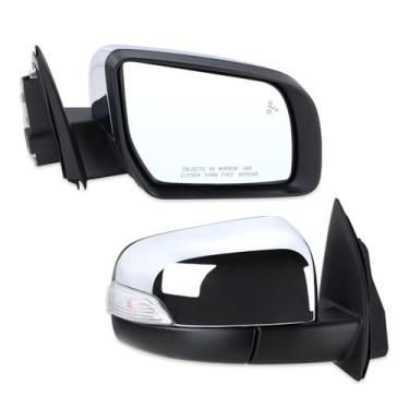 Imagem de Lqito Espelho lateral do passageiro direito serve para Ford Ranger 2019 2020 2021 2022 2023 2024 2025 com vidro elétrico dobrável Power Glass Blind Spot Heated Turn Signal Puddle Light Chrome Replace