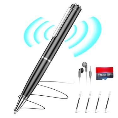 Imagem de Gravador de voz digital ZIPCIDE 128GB com redução de ruído AI