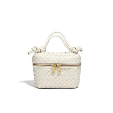 Imagem de AGDHERSNVX Bolsa tiracolo de tecido para mulheres, bolsa pequena com alça superior, bolsa quadrada de ombro com alça ajustável, Branca 2.0