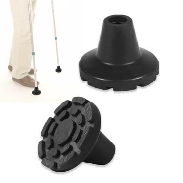 Imagem de Pontas de muletas Eblow de antebraço para substituição de bengala de 3/10.2 cm, antiderrapante, borracha, 2 peças