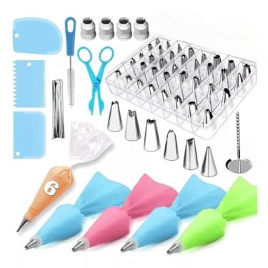 Imagem de Kit Confeiteiro Completo Bicos de Confeitar 72 Pçs
