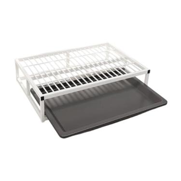 Imagem de Generic Bandeja para penico de cachorro, caixa sanitária para animais de estimação, mantenha-a limpa, grades de malha laváveis, comadre para treinamento de, Branco