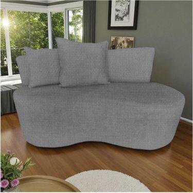 Imagem de Namoradeira Sofá 2 Lugares Yara Orgânica Linho Cinza - Mansão Decor