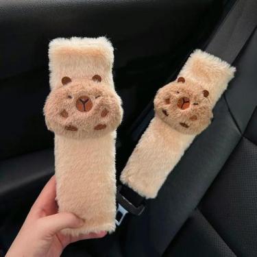 Imagem de Capa De Cinto De Segurança De Carro Em Pelúcia Macia De Capivara De De