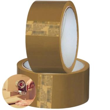 Imagem de Fita Adesiva Marrom Larga 45Mmx100M 02 Rolos Embalagem