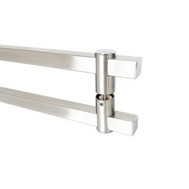 Imagem de Puxador Duplo Porta Pivotante Em Aço Inox Verona 40 cm - DECORPLACE, E