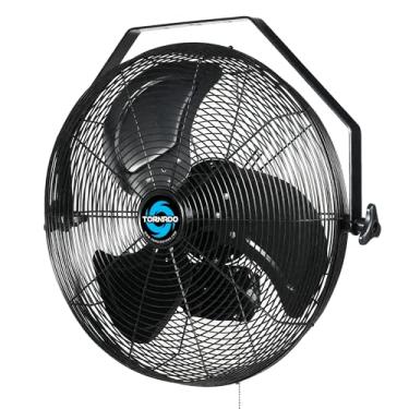 Imagem de Tornado 18 Inch Outdoor Rated IPX4 Water-Resistant High Velocity Metal Industrial Wall Mount Fan For Commercial, Industrial, Residential, Greenhouse Use 3 Speed 4150 CFM 6.6 FT Cord UL Safety Listed