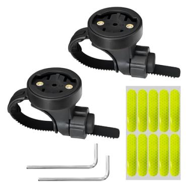 Imagem de 2 peças de montagem de farol de bicicleta com 10 peças de patches reflexivos de ciclismo e 2 ferramentas hexagonais, leves, perfeitos para andar à noite e manter os ciclistas seguros. Adequado para RN