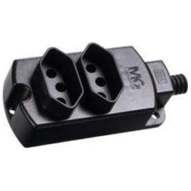 Imagem de Tomada Barra Margirius 10A 2 Tomada 2P+T Tmu2-310 Preta