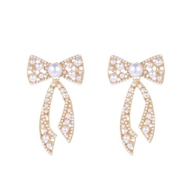 Imagem de Madison Tyler Brincos de Natal para mulheres | Natal laço vermelho Noel Papai Noel urso rosa meias casa quebra-nozes doce gorro suéter homem pão de gengibre expresso brincos martini joias de férias