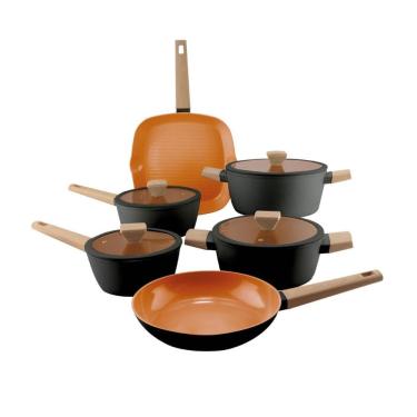 Imagem de Jogo de Panelas 6 Peças Indução Preto Norma Fracalanza