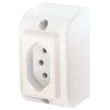 Imagem de Tomada 2p+t 10a 250 Volts Sobrepor - 2549 - Fame Tomada Padrao 2p+t 10a Sobrepor Fame 2549