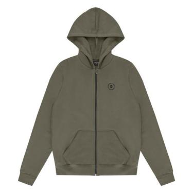 Imagem de Jaqueta Masculina Moletom Com Capuz Diametro Verde, GG, Verde