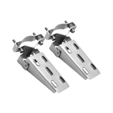 Imagem de UGPLM 2 peças pedais traseiros de bicicleta elétrica apoios para os pés suportes versáteis para passageiros peças de reparo apoios para os pés de bicicleta, Prata