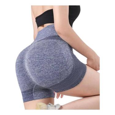 Imagem de Short Feminino Empina Bumbum Academia Ginástica Azul - Alecrim