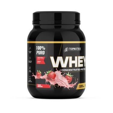 Imagem de Whey Concentrado Sabor Morango 100% Puro TopNutrix 500g