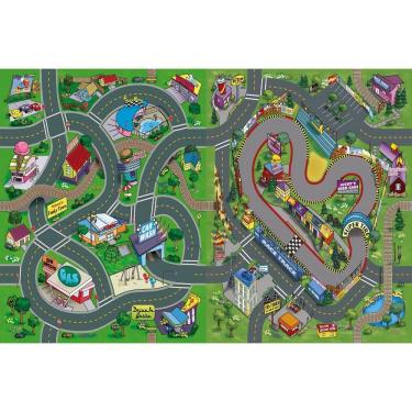 Imagem de Tapete Infantil Criança Pista Hot Carrinho 150X100Cm Corrida