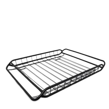 Imagem de Rack de Teto Universal 80x100x12 em Aço – Bagageiro de Tela Resistente para Carros com Barras Transversais, Capacidade 45kg