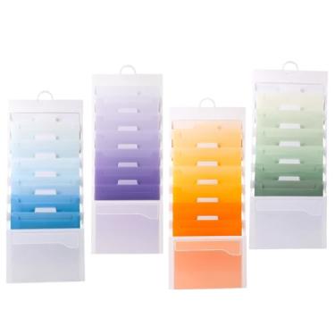 Imagem de Organizador de Arquivos Suspenso e Dobrável com 6 Divisórias Plásticas – Pasta Portátil de Parede para Documentos, Escritório, Escola e Home Office (Cores Sortidas)