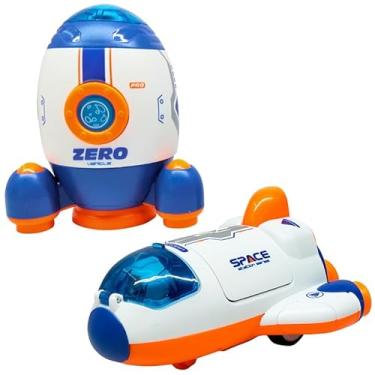 Imagem de Kit Brinquedos Astronauta Nave + Foguete Espacial