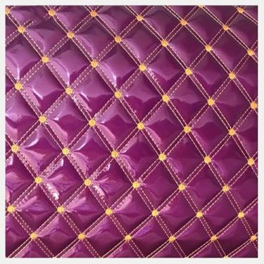Imagem de Revestimento de espuma de vinil de couro sintético acolchoado de PVC - automotivo, forro de cabeça, estofamento de móveis, projetos DIY, decoração de casa, almofada de linho, tecido de lona (roxo, 1,4