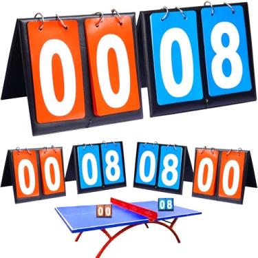 Imagem de APORO 2 Digitals Scoreboard Score Keeper Flipper (6 peças) para basquete, futebol, vôlei, tênis, esportes