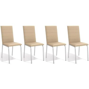 Imagem de Kit 4 Cadeiras De Cozinha Amsterdã C091 4 Un Cromada Nude 16