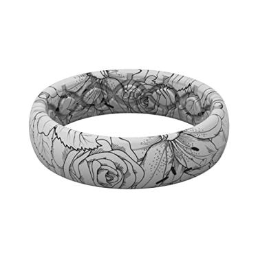 Imagem de Groove Life Anel de silicone Aspire – Anéis de casamento de borracha respirável para mulheres, design exclusivo, anel de ajuste confortável, 6, Silicone, Sem pedra preciosa