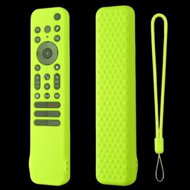 Imagem de Capa de silicone para Sony RMF-TX910U/RMF-TX810U/RMF-TX810P/RMF-TX811U/ Capa protetora de silicone remoto, controle remoto retroiluminado da Sony TV com cordão