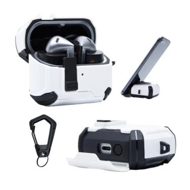 Imagem de Capa Protetora Airtrek Nerdcase Compatível com Samsung Galaxy Buds 3, Buds Pro 3, Buds3 FE, Preto e Branco