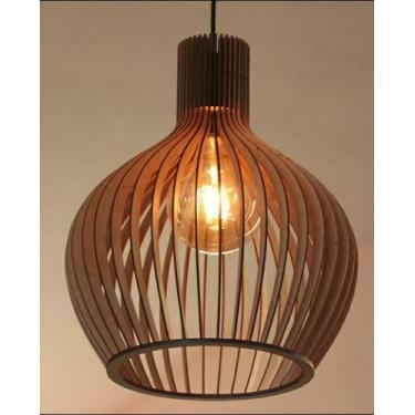 Imagem de Pendente Luminária De Teto Grande Área De Churrasco 28 X 34 Cm Cor Mar