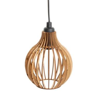 Imagem de Pendente Luminária de teto Com Fiação Completa Estilo Coquinho Vintage