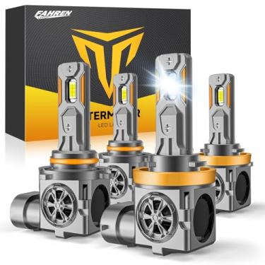 Imagem de Termitor Combo de lâmpadas H11 9005 atualizadas, 80000LM 1200% lâmpadas H9 H8 super brilhantes, 70.0000 horas de longa duração, ajuste de halogênio 1:1 Plug-n-Play H9 H8 HB3 kit de luzes, 6500K branco
