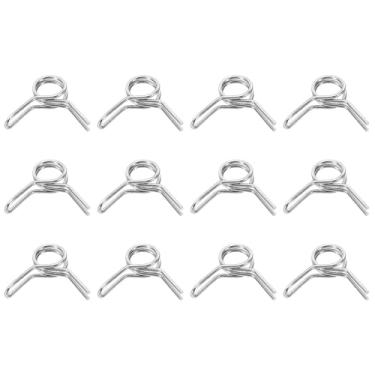 Imagem de HARFINGTON Clipes de mangueira de linha de combustível de fio duplo 3,5 mm ID 3,5-4,2 mm OD, 20 peças de clipes de mola de tubo de aço inoxidável variados para mangueira de ar, tubo de água