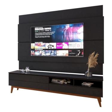 Imagem de Rack Com Painel Wall Preto - Moveisaqui