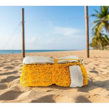 Imagem de Rede peteca 4 lonas 7,5 metros + cabo de aço + 5 petecas - VMB SPORTS