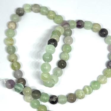 Imagem de Fio de Pedras Naturais 6mm Lapidadas para Pulseiras e Colares Contas para Artesanato e Bijuterias (Flourita)