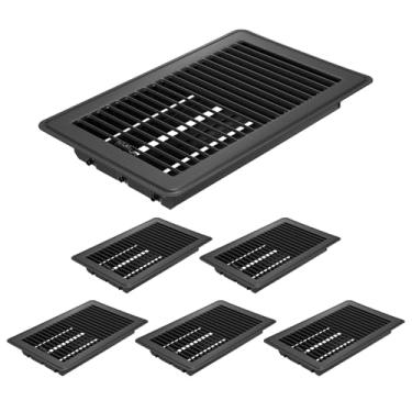 Imagem de PATIKIL Coberturas de ventilação de piso de 15 x 25 cm, 6 peças de registros de piso capas de ventilação de ar de metal resistente para ventilação de ar fácil ajustável para grades de teto de parede