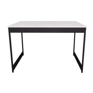 Imagem de Mesa Jantar Sala De Estar Estilo Industrial Madeira Pés De Aço Wild Camaleão(Branco)