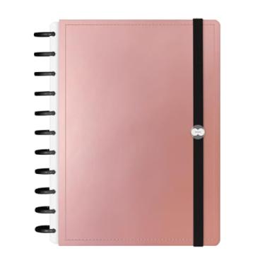 Imagem de Caderno Iscool Disc Inteligente 140 Folhas Solid Metallic Rosê Gold G+
