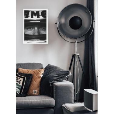 Imagem de Quadro Ayrton Senna Lenda com Vidro e Moldura Branca Tam:A4 - Spark Lo