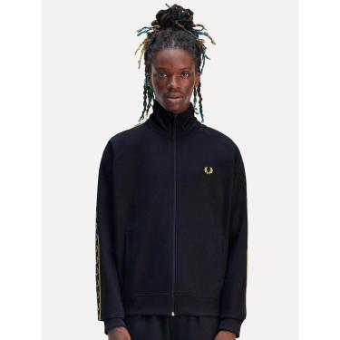 Imagem de Jaqueta Fred Perry Masculina Contrast Tape Track Azul Marinho-Masculino