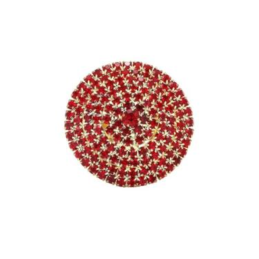 Imagem de Anel aberto grande redondo de zircônia cúbica para mulheres com cristais brilhantes para casamento, compromisso, ajustável, confortável, ajuste confortável, joia delicada para festa de coquetel para