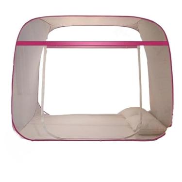 Imagem de Mosquiteiro Para Cama 1,5Mx2M – Tela Protetora Contra Mosquitos, Pernilongos e Insetos, Rede Tenda Portátil(Rosa)