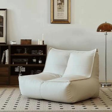 Imagem de Yadlan Sofá preguiçoso, poltrona reclinável de piso único, assento pequeno, espreguiçadeira, sofá para varanda do quarto, macio, confortável, respirável, pufe, ninho, cadeira para adultos e