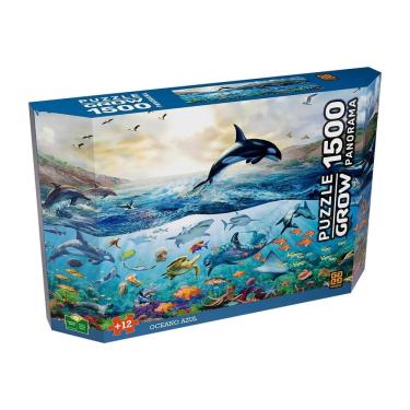 Imagem de Quebra- Cabeça Panorama Oceano Azul - 1500 Peças - Grow 