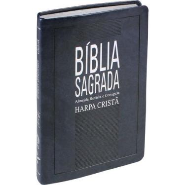 Imagem de Bíblia Sagrada com Harpa Cristã  Azul nobre  ARC  SBB - Sociedade Bíbl