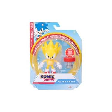 Imagem de Boneco Articulado Super Sonic de 11cm e Mola - Sonic