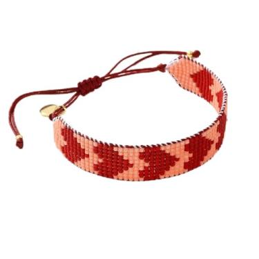 Imagem de KELITCH Pulseiras femininas da amizade, pulseiras de corda de cera feitas à mão, pulseiras de pérolas com vários padrões, bracelet, Miyuki beads