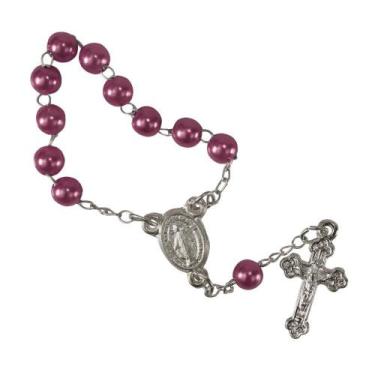 Imagem de 25 Mini Terços Lembrancinha Devoção em Pérola - SJO Artigos Religiosos